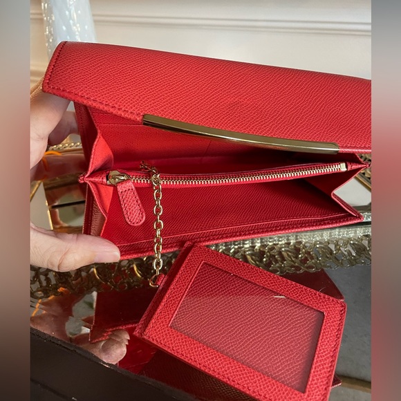 Salvatore Ferragamo Icona Clip Continental Wallet in Arid Coral - Picture 8 of 13